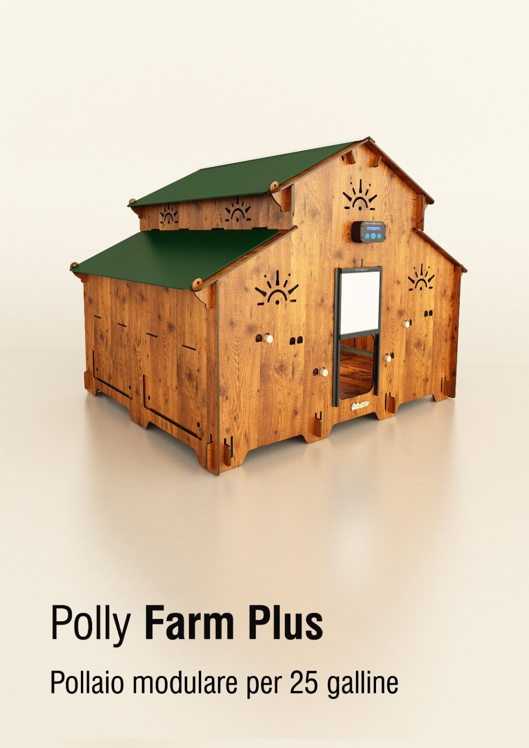POLLY FARM PLUS Grande Pollaio per 40 / 50 galline con 6 posatoi 8 nidi