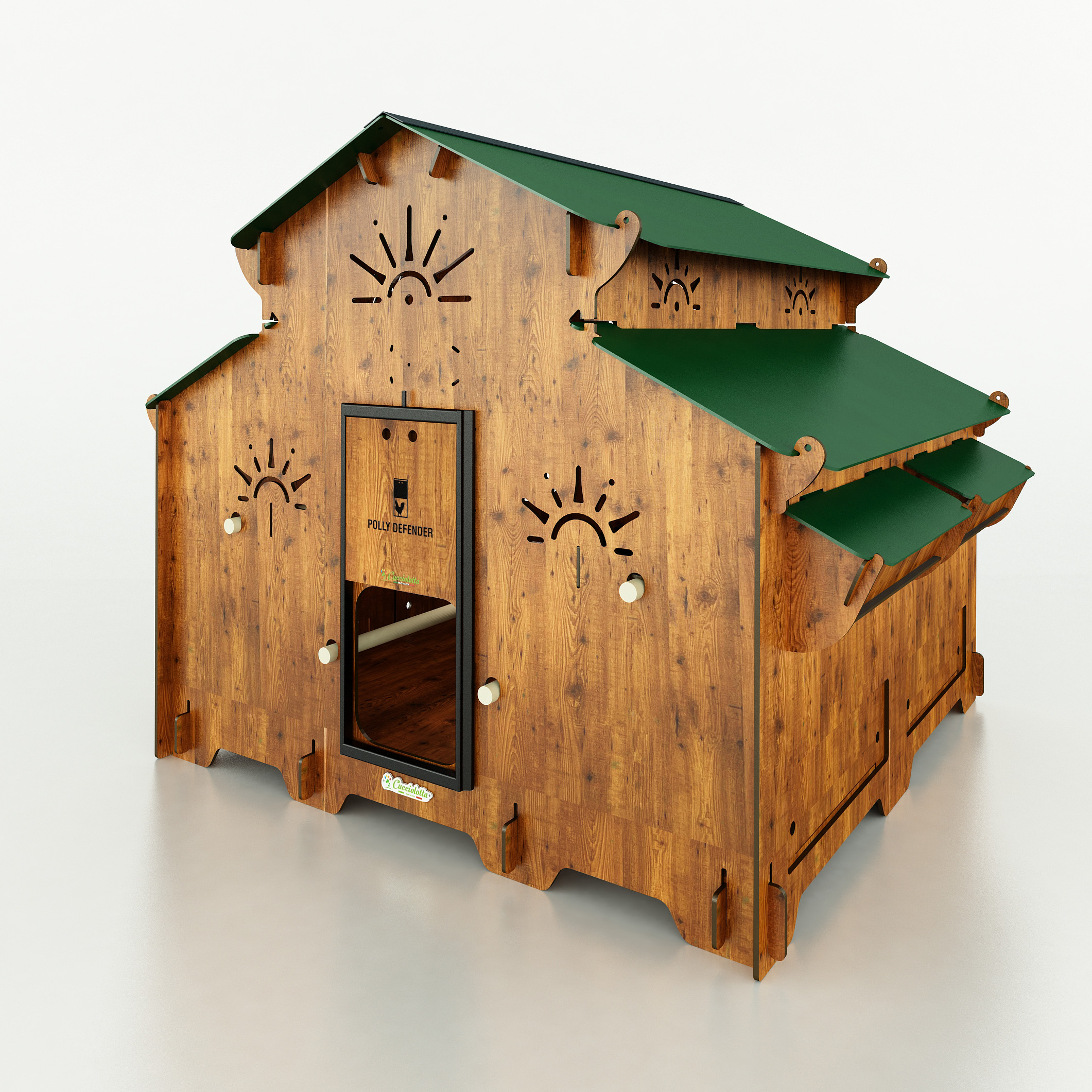 Polly Farm Family 5XL Gallinero para gallinas ponedoras 18 / 25 con cajón exterior  para una recogida de huevos siempre limpia - Cucciolotta