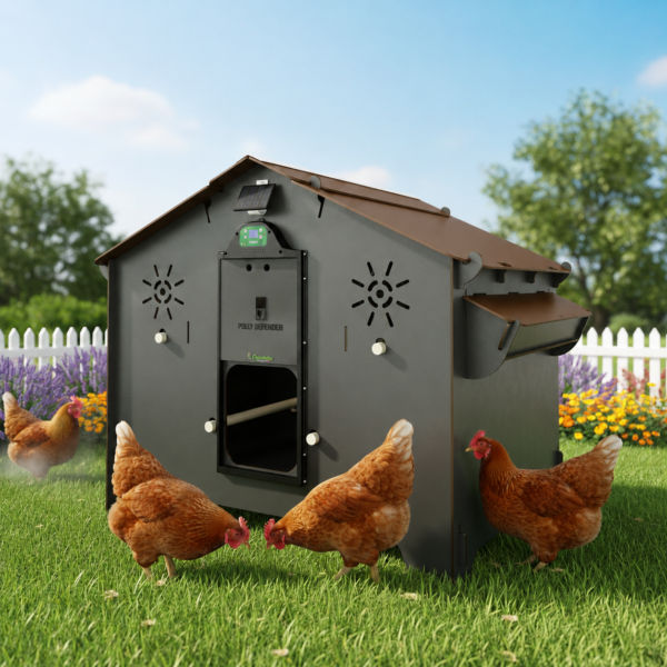 Gallinero para 15 gallinas, 3 nidos interiores elevados, 3 perchas. POLLY FARM EVOLUTION GRIS 3XL - imagen 4