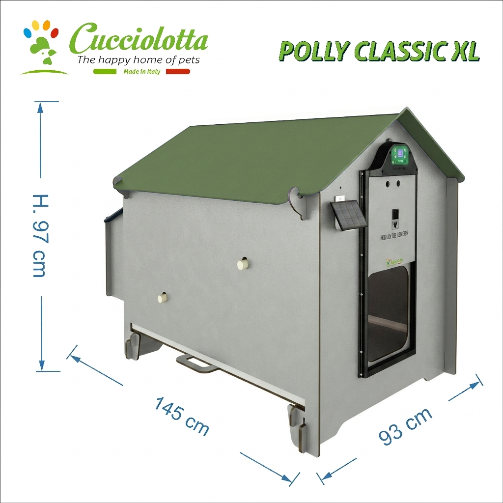 Gemini_Generated_Image_839pqf839pqf839p 2 Pollaio per 8 galline con cassetto estraibile POLLY CLASSIC XL Light Grey - immagine 1