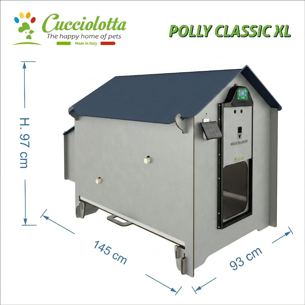 Gemini_Generated_Image_839pqf839pqf839p Pollaio per 8 galline con cassetto estraibile POLLY CLASSIC XL Light Grey - immagine 1