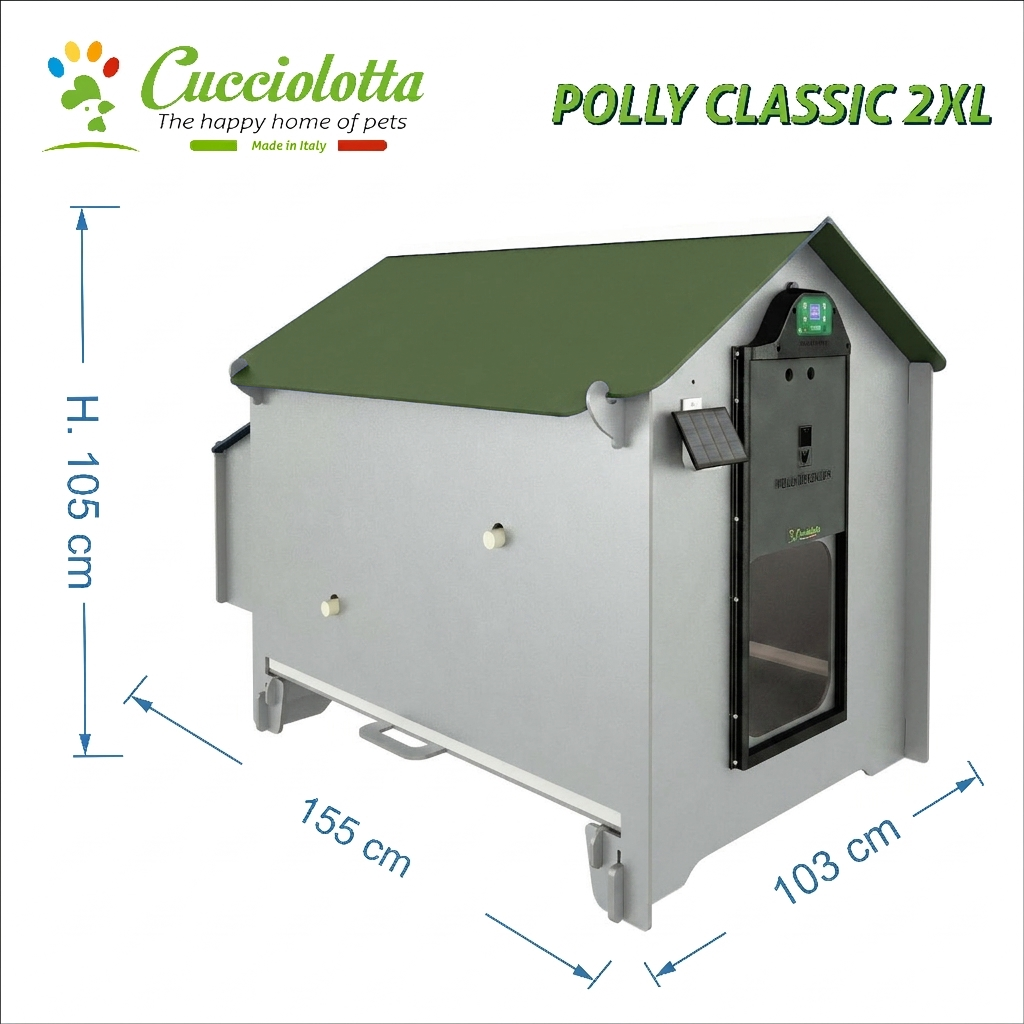 Gemini_Generated_Image_i2wht5i2wht5i2wh 2 Pollaio per 12 galline con cassetto estraibile POLLY CLASSIC 2XL Light Grey - immagine 1