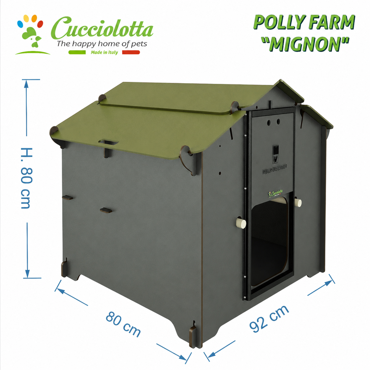 Mignon_VERDE POLLAIO da Giardino PER 5 GALLINE POLLY FARM GREY MIGNON - immagine 1