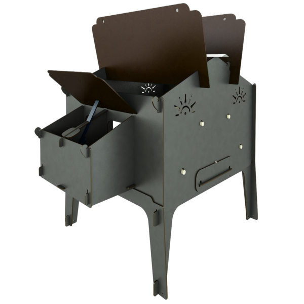 Pollaio rialzato fino a 24 galline POLLY DUPLEX 4XL GREY per Giardino Fattoria Didattica Azienda Agricola - immagine 3